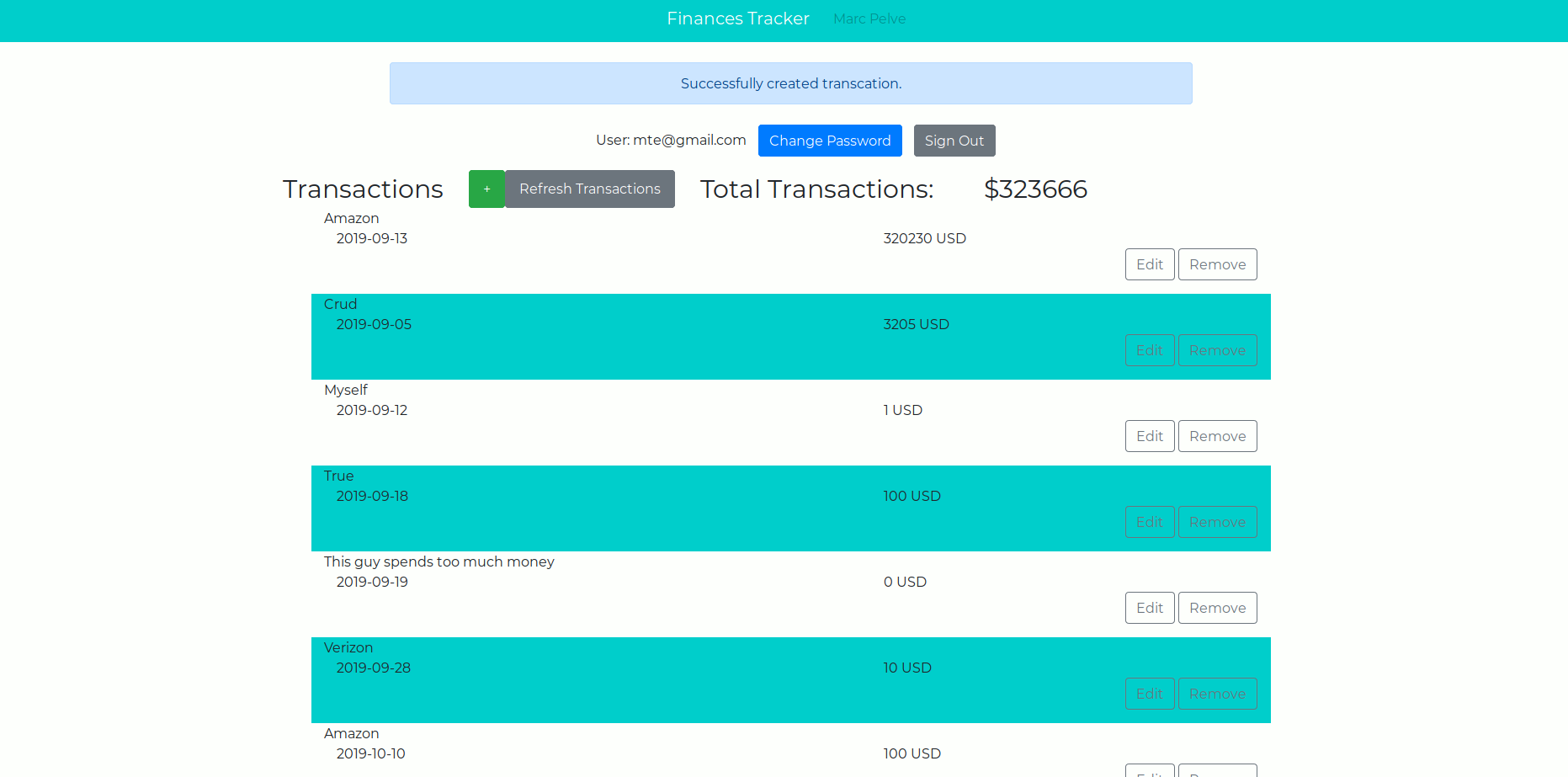 Finance Tracker Image Preview